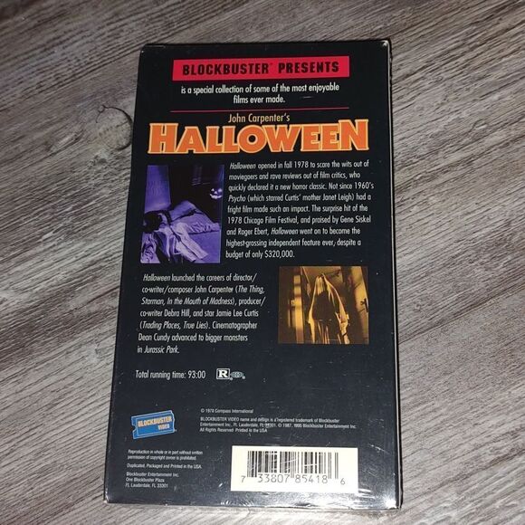 Halloween (VHS) Blockbuster Presents Version New Sealed - Picture 2 of 3